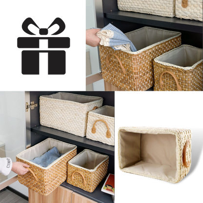 Panier en osier tressé à la main