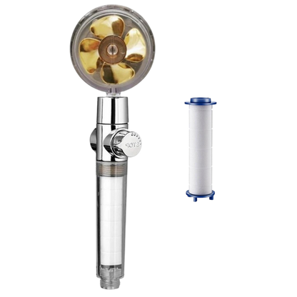 Pommeau de douche à haute pression avec hélice rotative