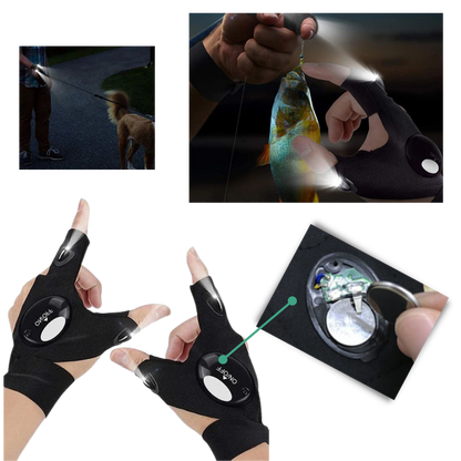 Paire de gants à LED avec lumières étanches