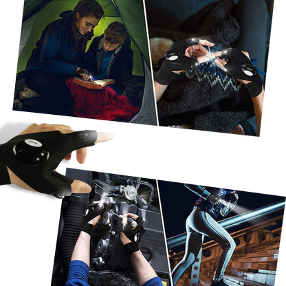Paire de gants à LED avec lumières étanches