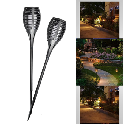 Lampe torche solaire à LED avec flamme