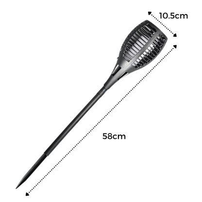 Lampe torche solaire à LED avec flamme