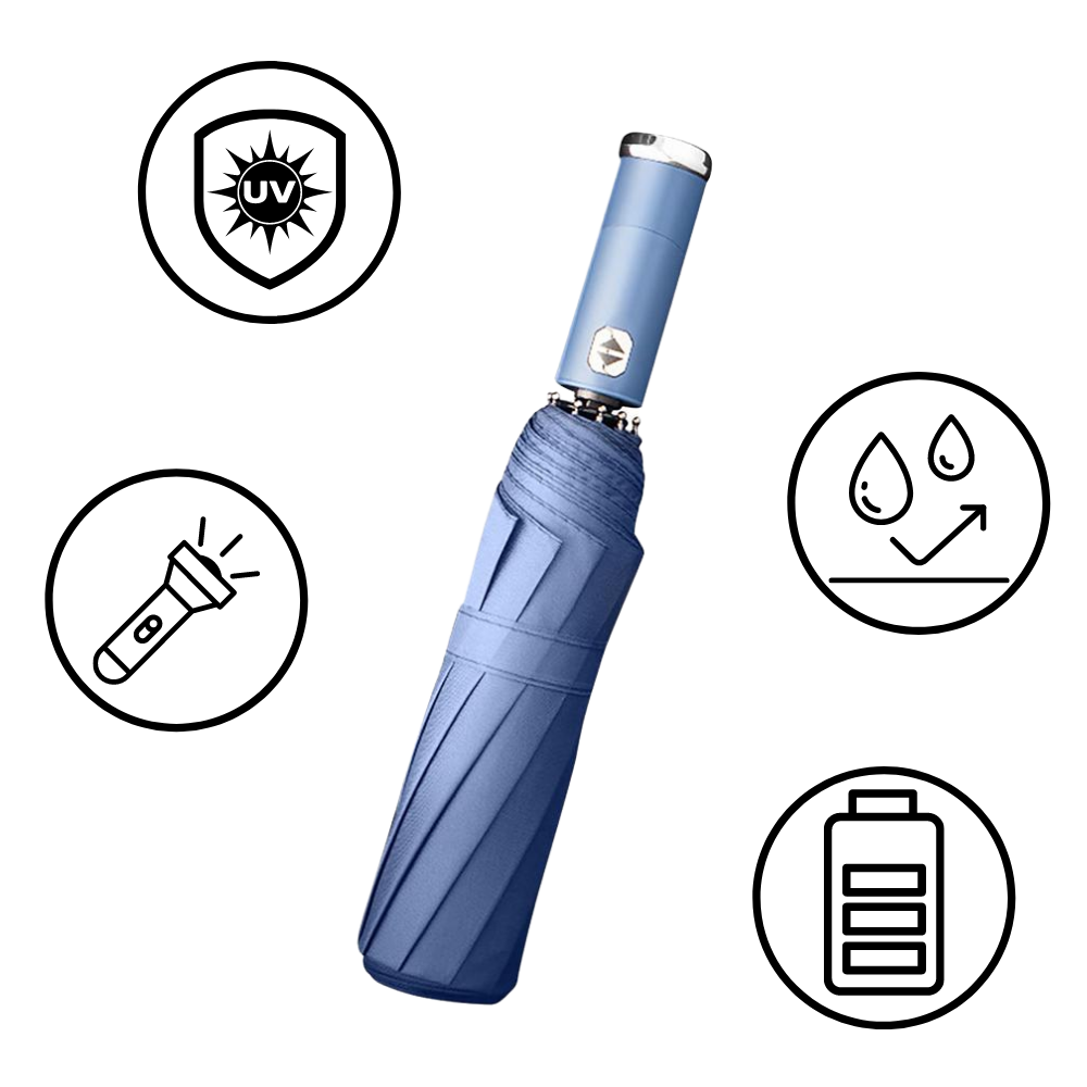 Parapluie à LED résistant au vent pour la pluie et le soleil