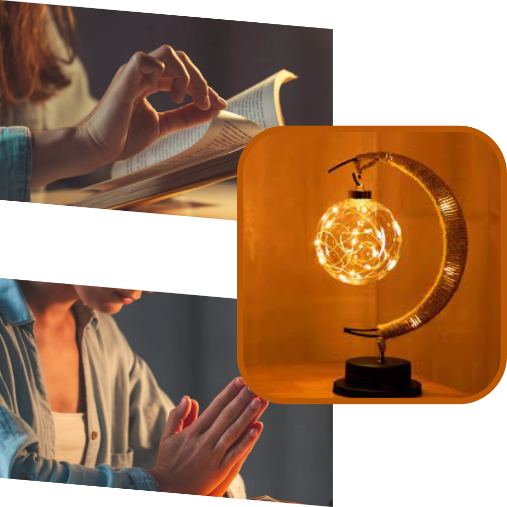 Lampe led "Lune" enchantée