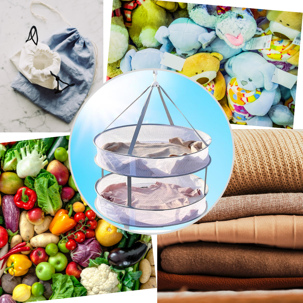 Séchoir en maille suspendu pour vêtements