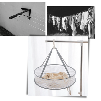 Séchoir en maille suspendu pour vêtements