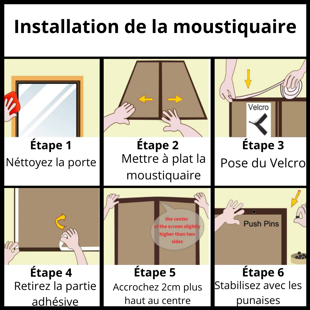 Moustiquaire magnétique pour porte