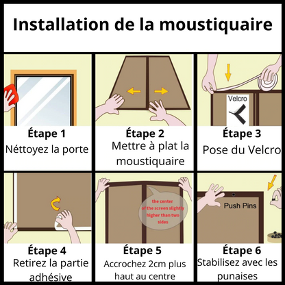 Moustiquaire magnétique pour porte