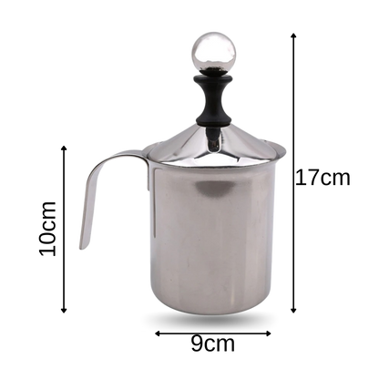 Mousseur manuel en acier inoxydable 400 ml