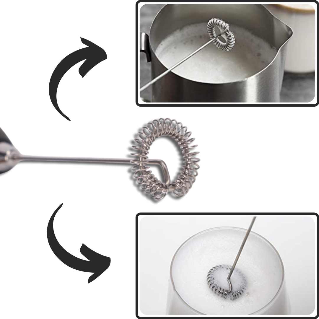 Mousseur à lait électrique à main avec support