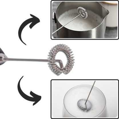 Mousseur à lait électrique à main avec support