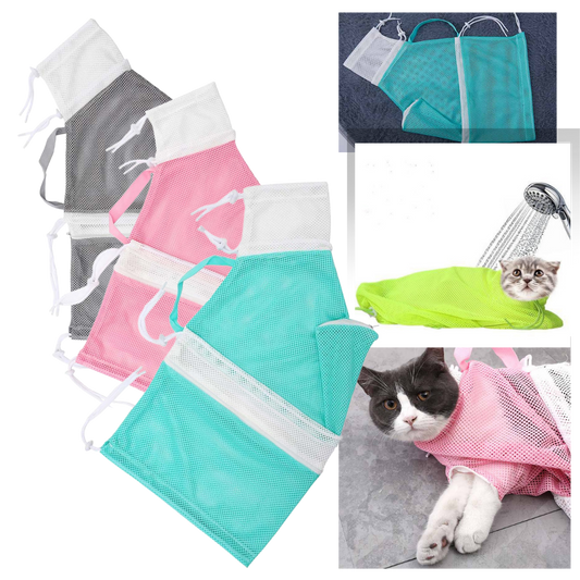 Sac en filet multifonctionnel pour le toilettage des animaux de compagnie
