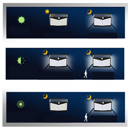 Lampe solaire d'extérieure 468 LED