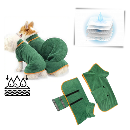 Peignoir super absorbant pour animaux de compagnie