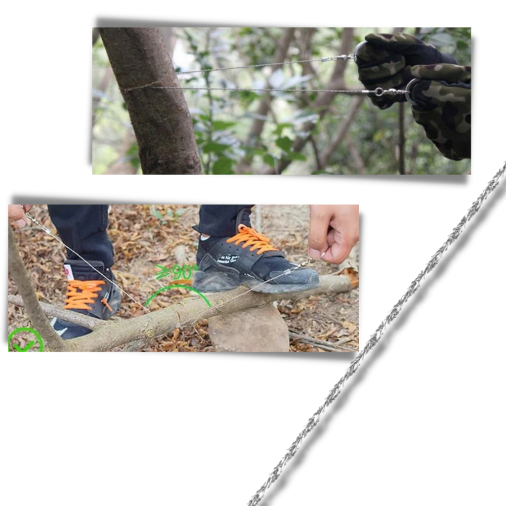 Scie à fil d'acier portative