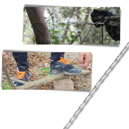 Scie à fil d'acier portative