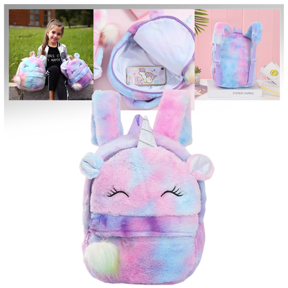 Sac à dos de Licorne en peluche pour filles
