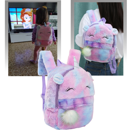Sac à dos de Licorne en peluche pour filles