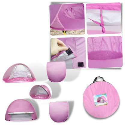 Tente de plage portative pour bébé avec mini-piscine