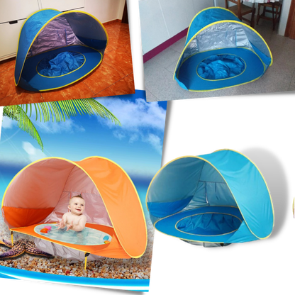 Tente de plage portative pour bébé avec mini-piscine