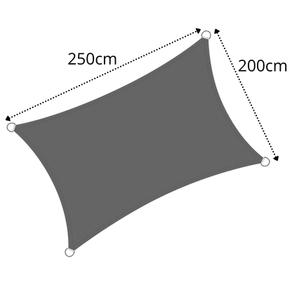 Voile d'ombrage rectangulaire résistant aux intempéries