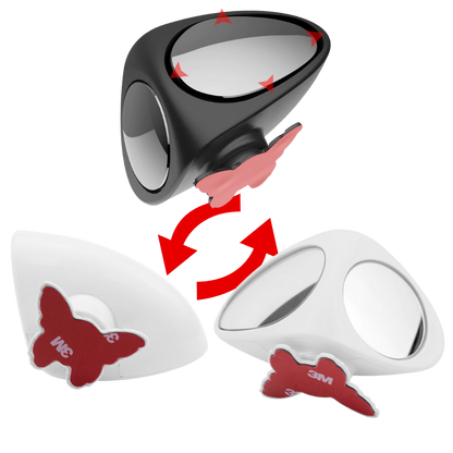 Rétroviseur d'angle mort rotatif à 2 côtés