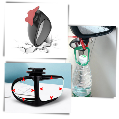 Rétroviseur d'angle mort rotatif à 2 côtés