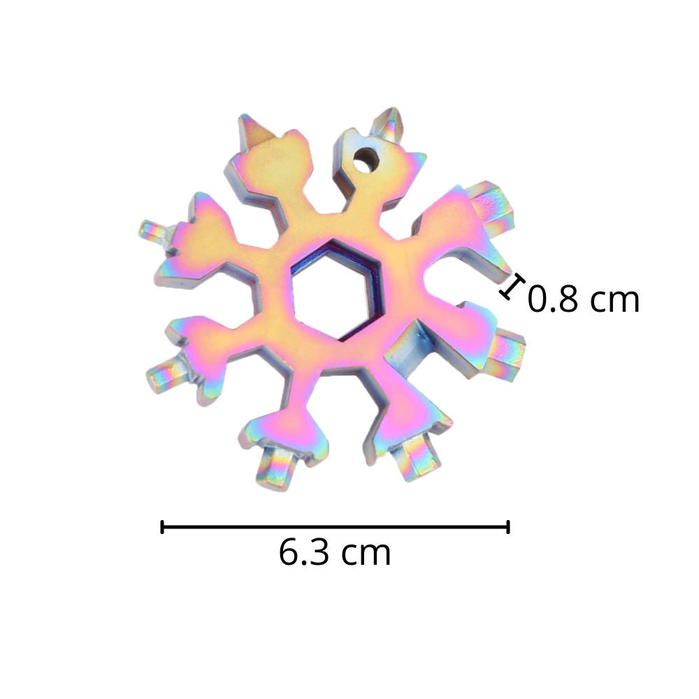 Outil Flocon de neige multifonctionnel 18-en-1 en acier inoxydable