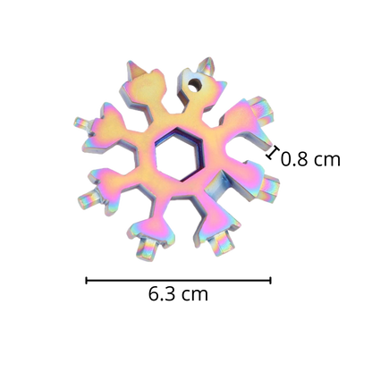 Outil Flocon de neige multifonctionnel 18-en-1 en acier inoxydable
