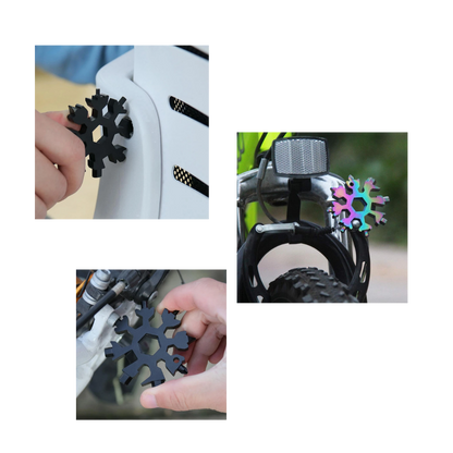 Outil Flocon de neige multifonctionnel 18-en-1 en acier inoxydable