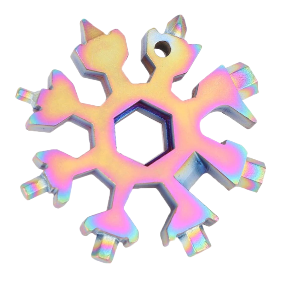 Outil Flocon de neige multifonctionnel 18-en-1 en acier inoxydable
