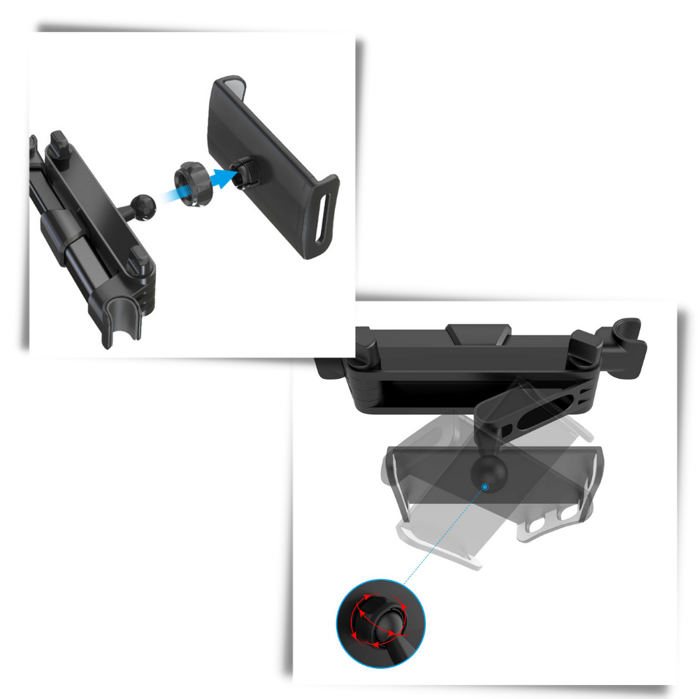 Support de tablette et de téléphone pour siège arrière de voiture