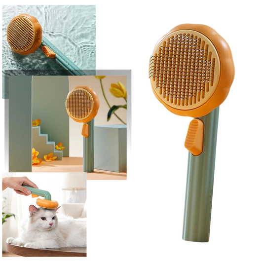 Brosse autonettoyante pour animaux de compagnie
