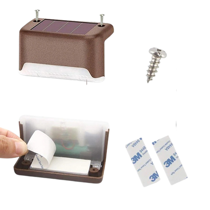 Lampes solaires à LED pour escalier (4 pièces)