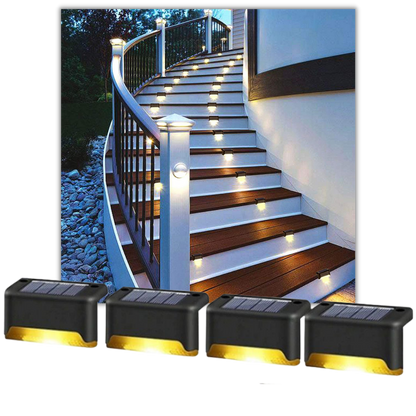 Lampes solaires à LED pour escalier (4 pièces)