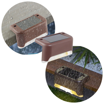 Lampes solaires à LED pour escalier (4 pièces)