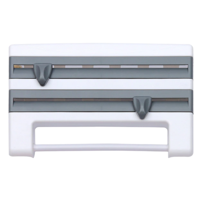 Support mural 4-en-1 pour film étirable et papier essuie-tout