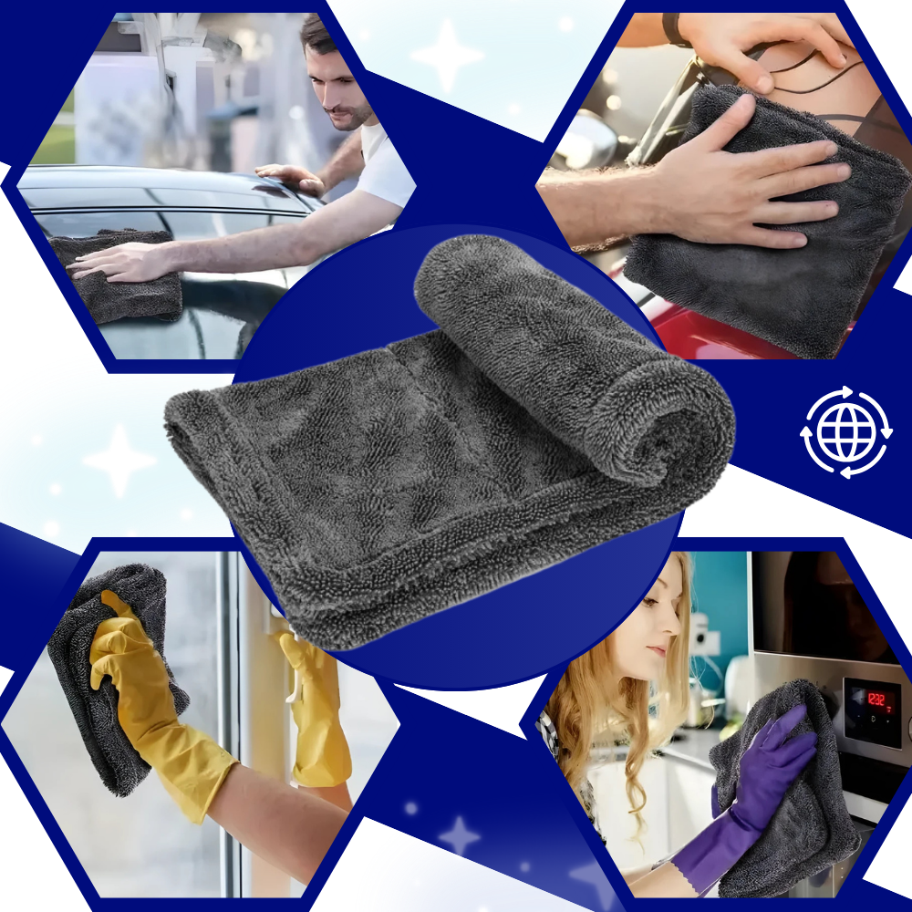 Serviette microfibre absorbante pour vitres