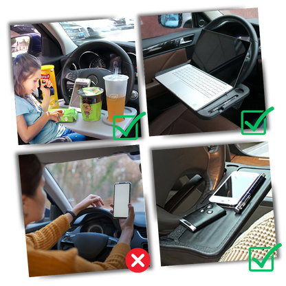 Table d'appoint de volant de voiture