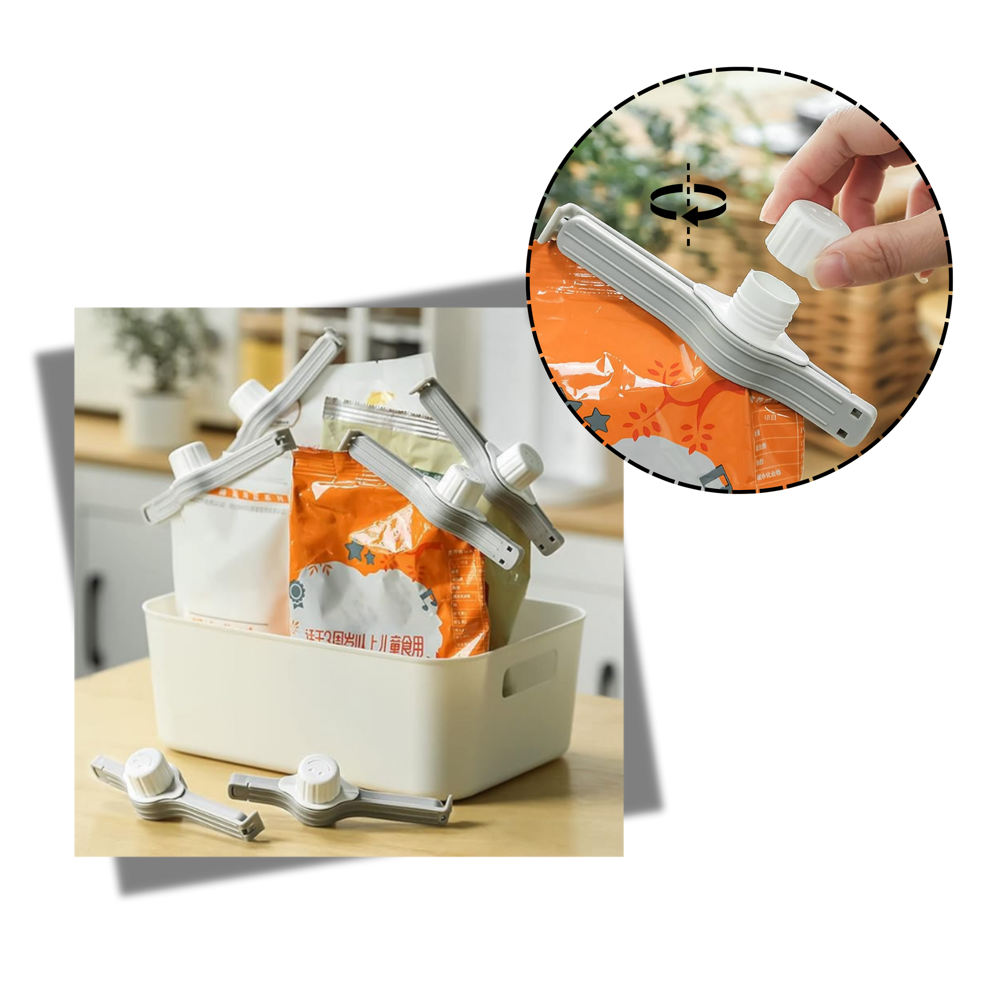 Pinces hermétiques pour sacs de chips