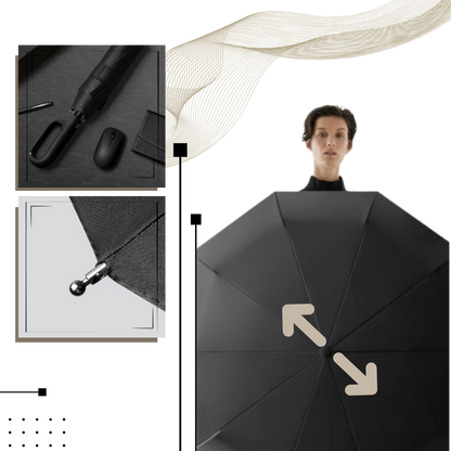 Parapluie résistant au vent à verrouillage automatique