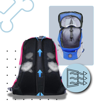 Sac à dos respirant de transport pour chien