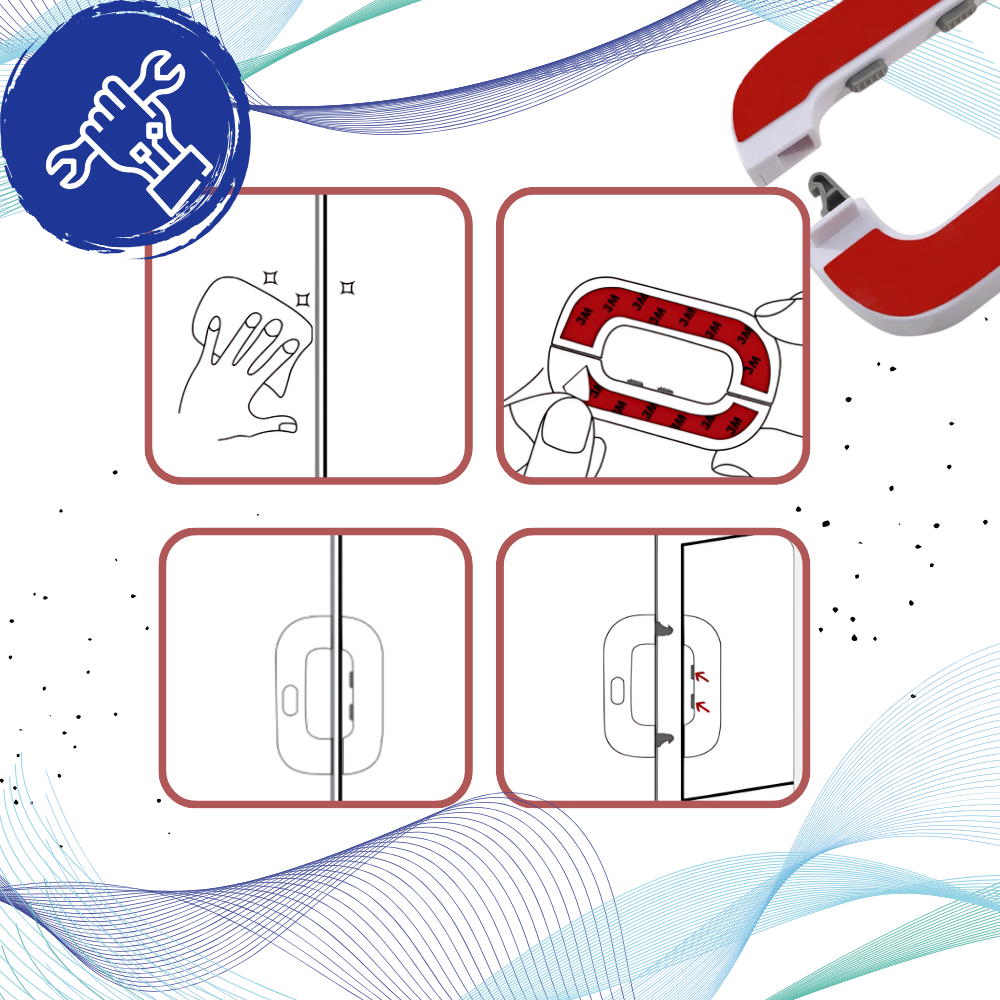 Verrou de sécurité de la porte du réfrigérateur pour enfant