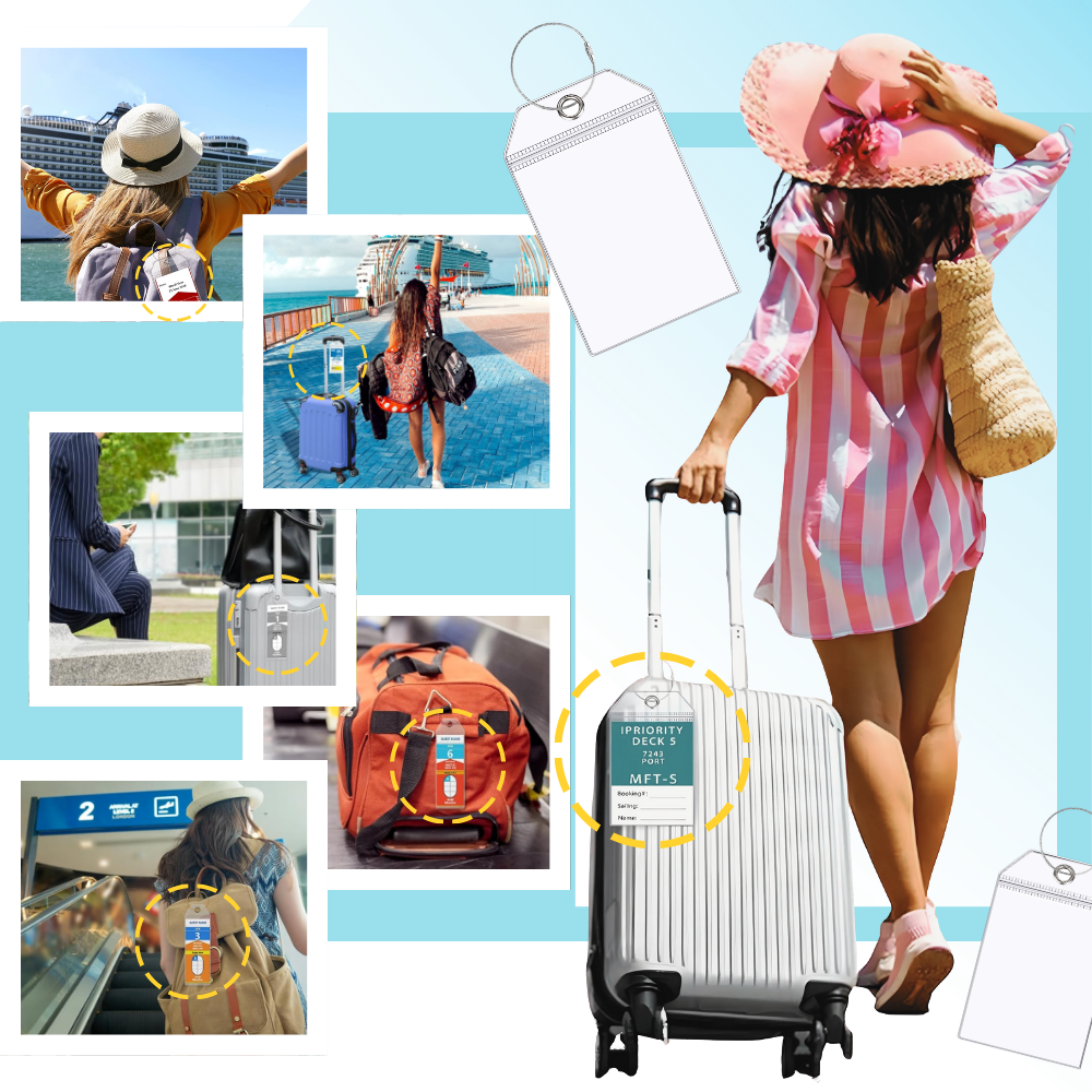 Porte-étiquettes à bagages imperméable et personnalisé