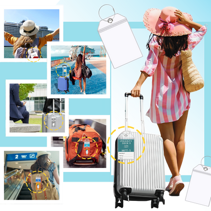Porte-étiquettes à bagages imperméable et personnalisé