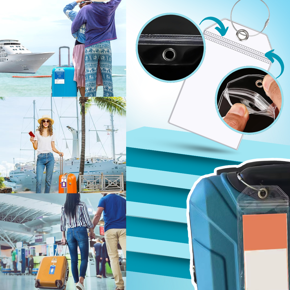 Porte-étiquettes à bagages imperméable et personnalisé