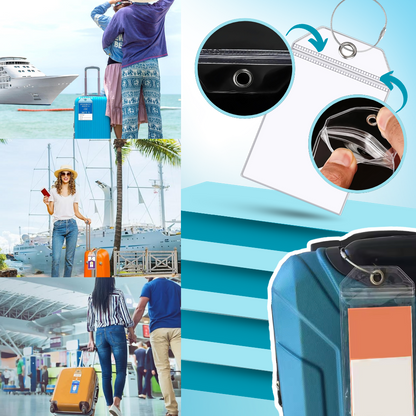 Porte-étiquettes à bagages imperméable et personnalisé