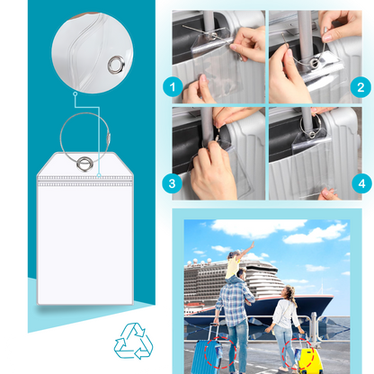 Porte-étiquettes à bagages imperméable et personnalisé