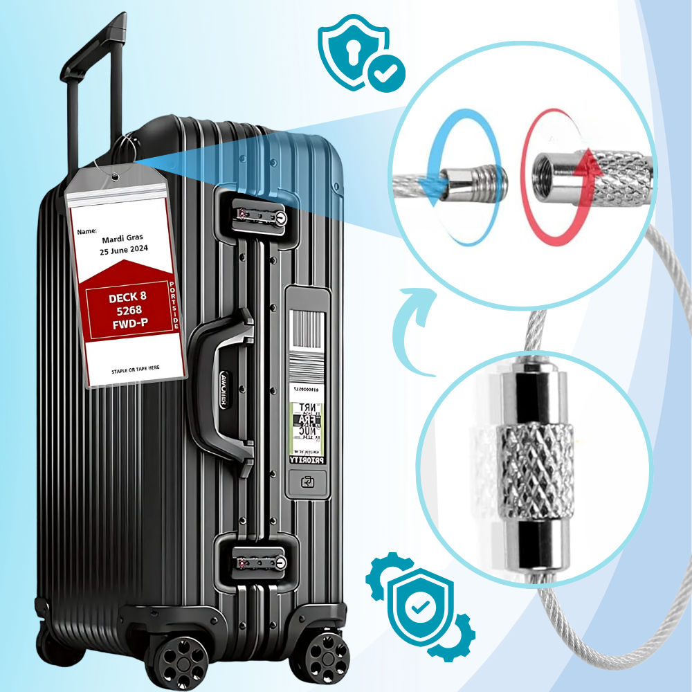 Porte-étiquettes à bagages imperméable et personnalisé