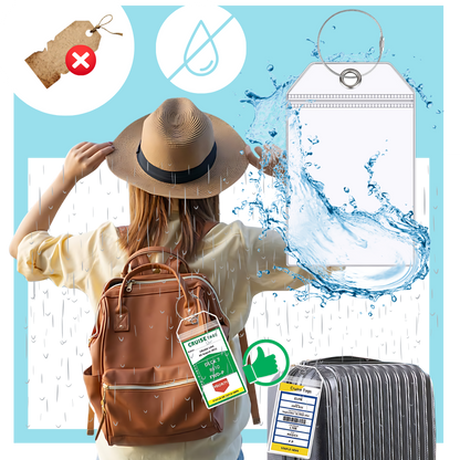 Porte-étiquettes à bagages imperméable et personnalisé